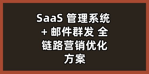 SaaS 管理系统 + 邮件群发 全链路营销优化方案